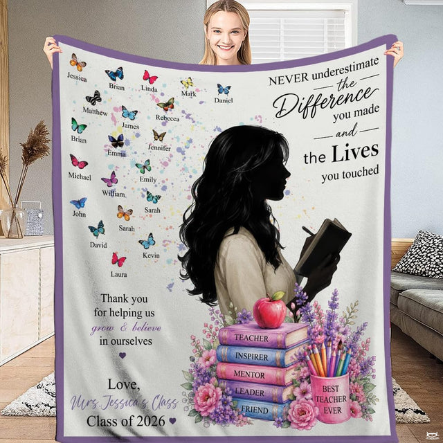 Professor bedding set with educator silhouette, colorful books, red apple, and pink roses.