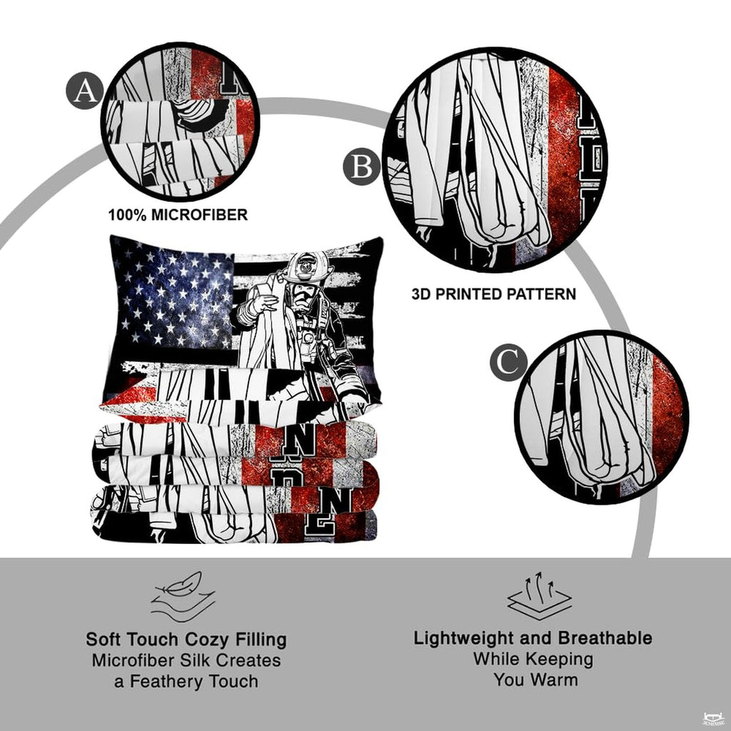 Detail collage of responder flag artwork with close-up pattern views