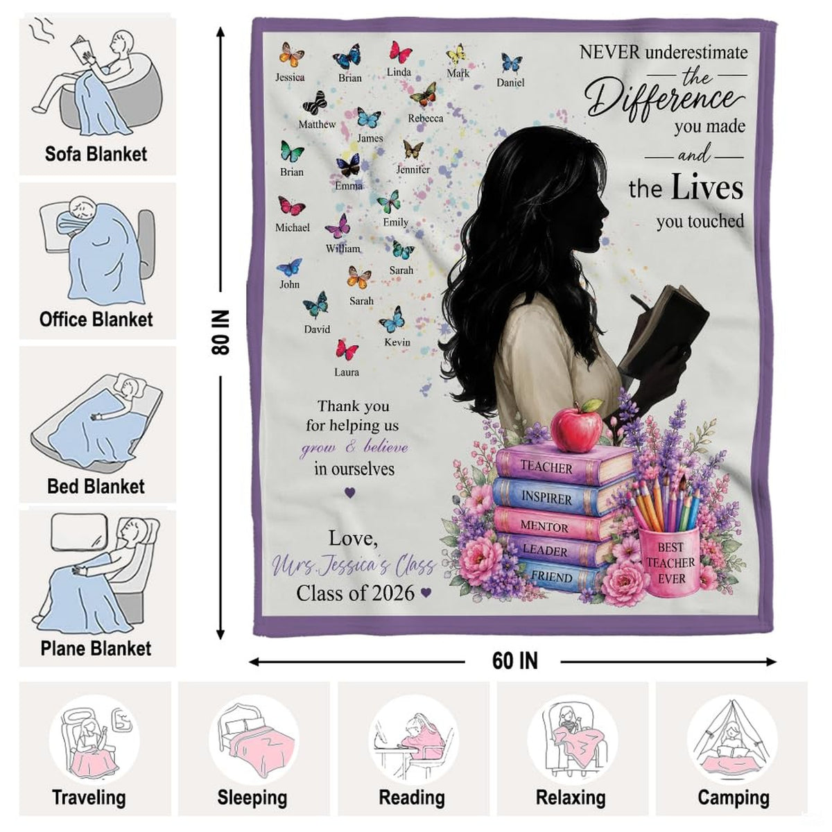 Complete professor bedding set arrangement bringing artistic thematic accent to bedroom decor.