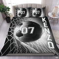 Custom Soccer Net with Number 07 Comforter Set, Machine Washable