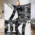 Grey bedding sets double featuring monochrome dark grey football camouflage pattern.