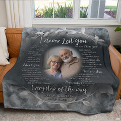 Memorial botanical laurel wreath charcoal graphic blanket showing leaf wreath and tribute verses view 4