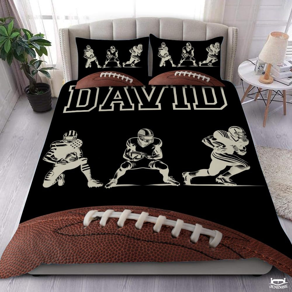 Custom Football Players and Large Football Close Comforter