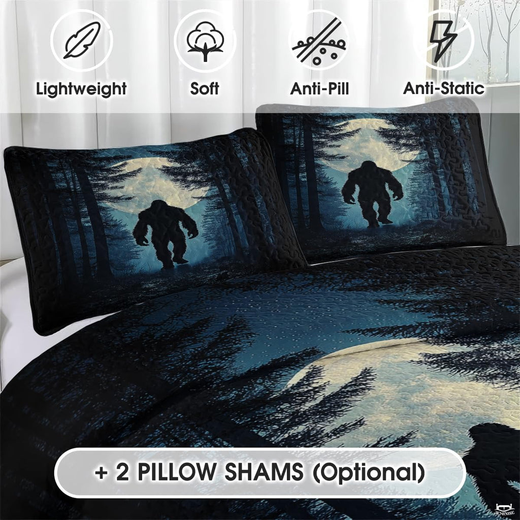 Personalized Bigfoot by Campfire Bedding Quilt Sets