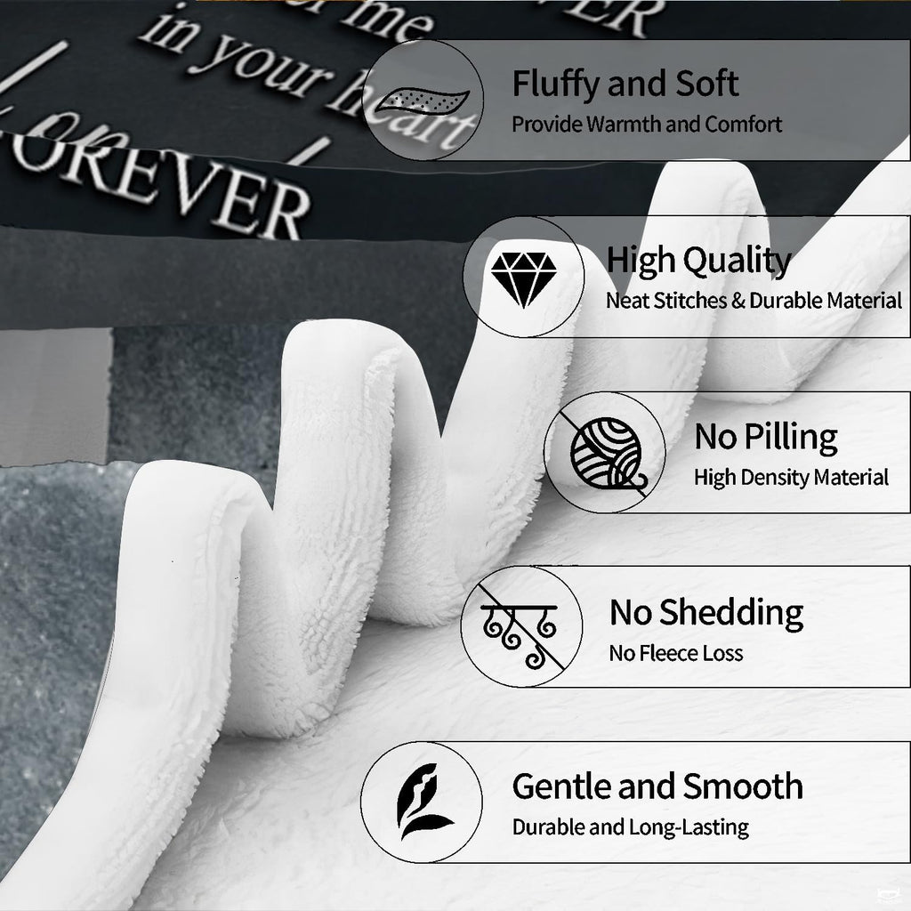 Memorial botanical laurel wreath charcoal graphic blanket showing leaf wreath and tribute verses view 5