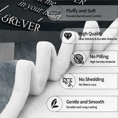 Memorial botanical laurel wreath charcoal graphic blanket showing leaf wreath and tribute verses view 5
