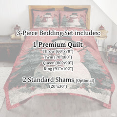 Christmas Bedding Quilt – Soft Microfiber Holiday Bedspread, Lightweight Winter Bedding, Cozy Xmas Quilts for Couch, Bedroom & Seasonal Home Decorations (Christmas Quilt-DS10)