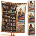 Jeminise Customized Reading Blanket for Book Lovers, Personalized Daughter Gift