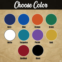Palette diagram displaying ten circular shade options across an earthy background.