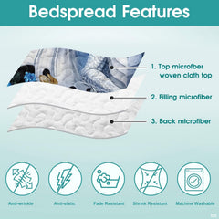 White dragon bedding construction infographic