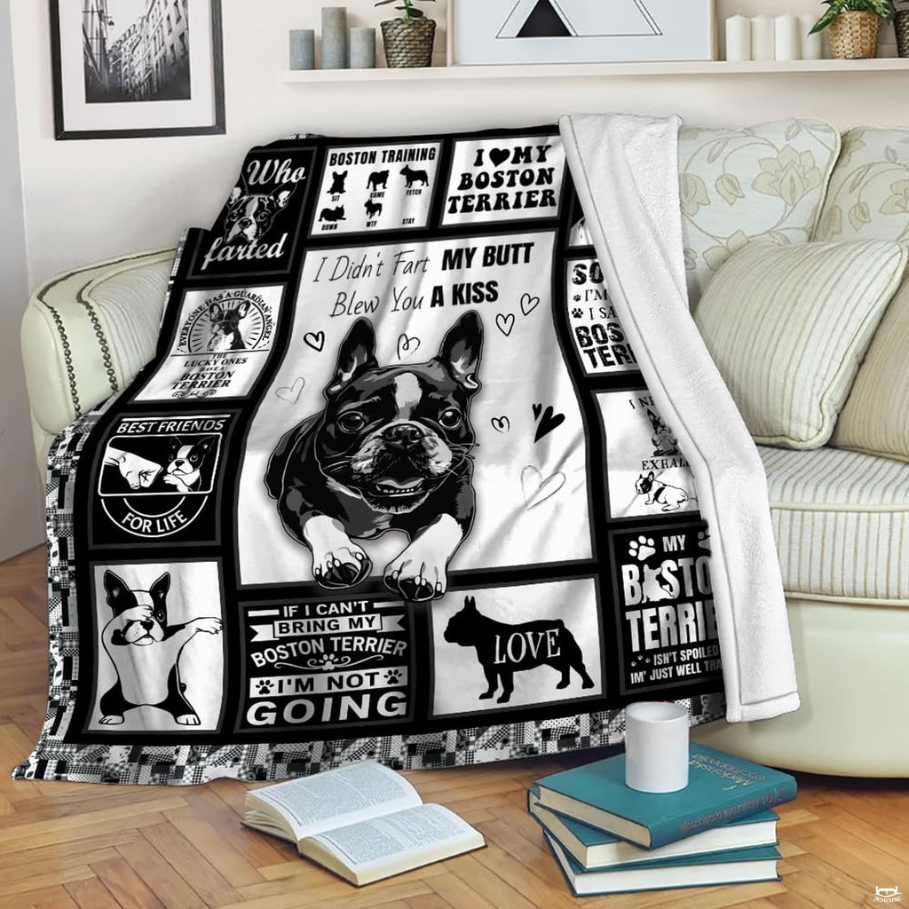 thematic accent thematic accent collage bedding set featuring black and white dog illustrations and doodle patchwork panels.