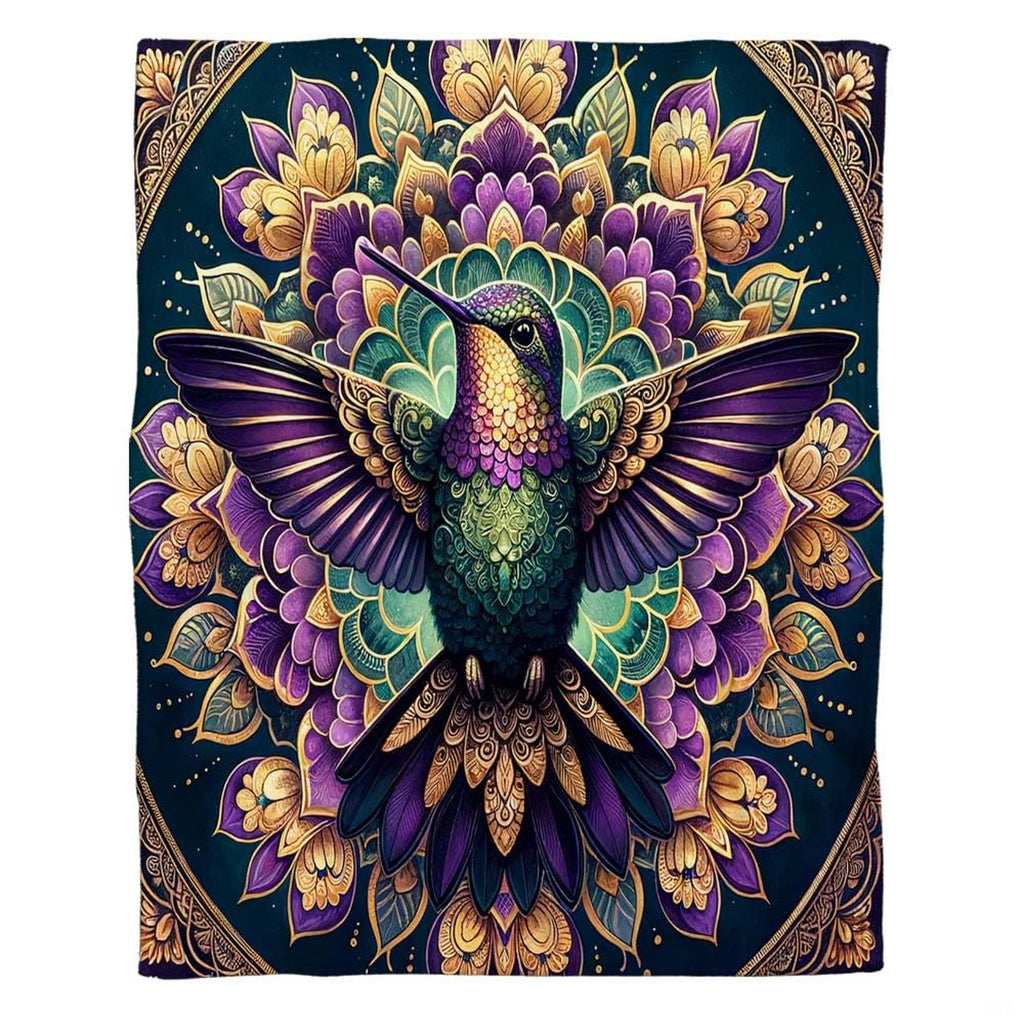 Size chart illustrating the proportions of the decorative throw blanket.