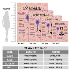 Christian scripture girl blanket border finish and edge detail