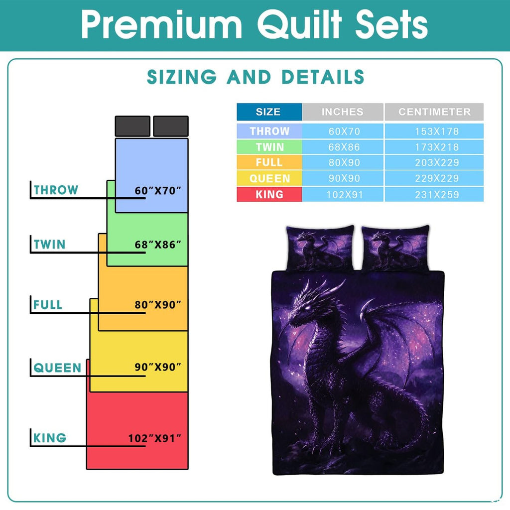 Full purple dragon design against a dark glowing background