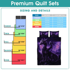 Full purple dragon design against a dark glowing background