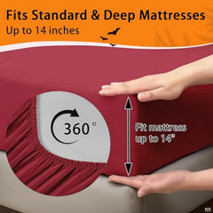Pamnest Twin Halloween Comforter Set with Sheets, 5 Pieces Bloody Bedding
