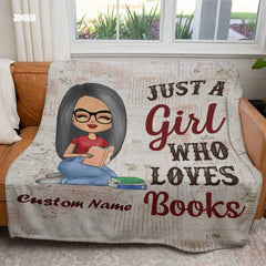 Jeminise Customized Reading Blanket for Book Lovers, Personalized Daughter Gift