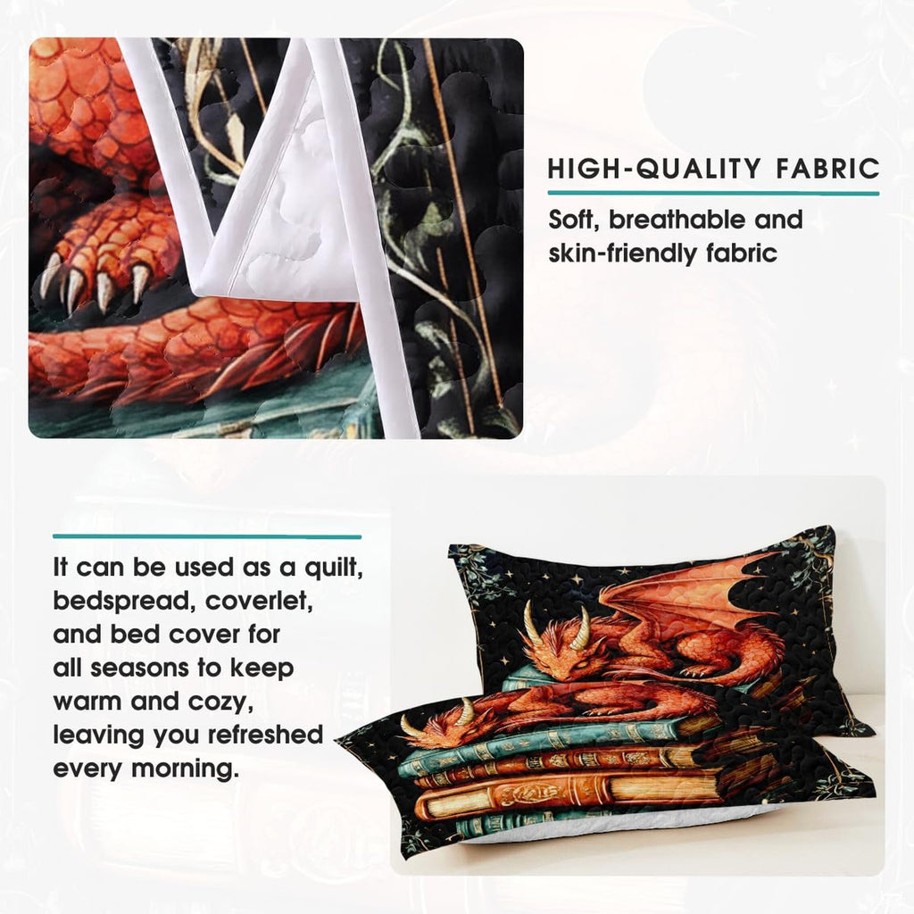 Dragon book bedding detail infographic