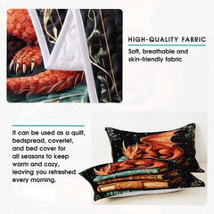 Dragon book bedding detail infographic