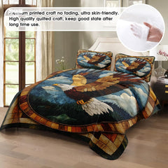 Jeminise Cat Farmhouse Quilt Set, Cozy Animal Bedding