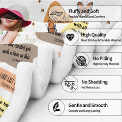 Personalized Christian Affirmation Butterflies Th - Christian Blankets