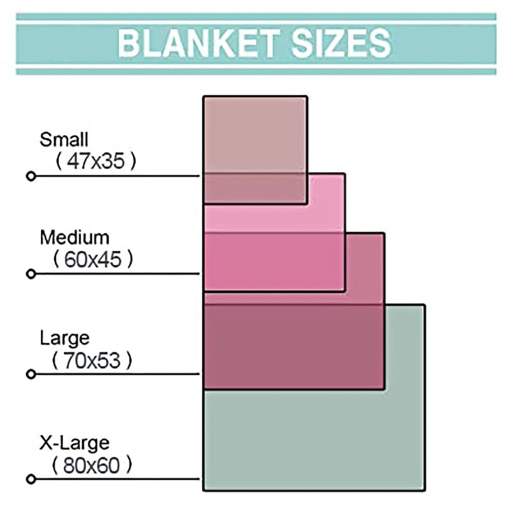 Size dimension reference diagram for shiba inu blanket