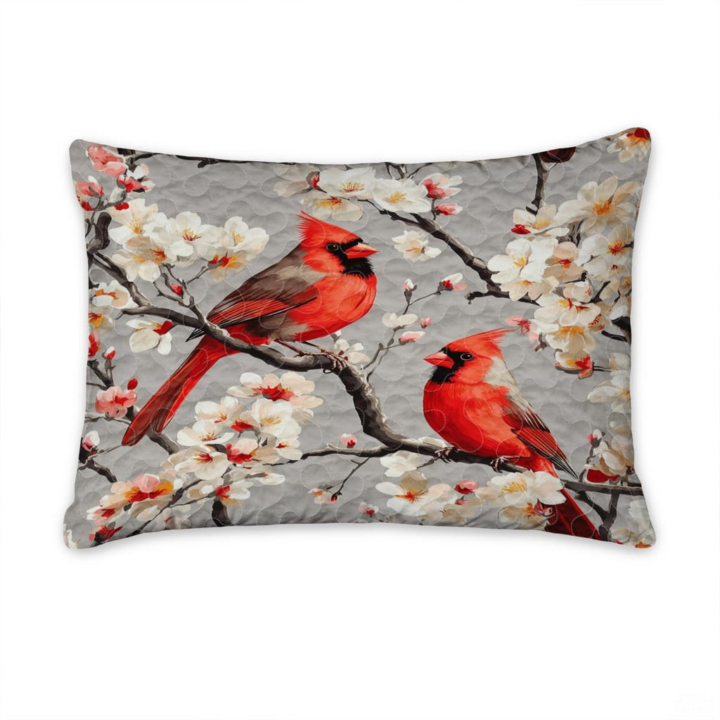 Custom Cardinals on Flowering Branches Quilt with Name