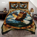 Jeminise Cat Farmhouse Quilt Set, Cozy Animal Bedding