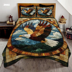 Jeminise Cat Farmhouse Quilt Set, Cozy Animal Bedding