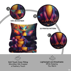 Colorful dragon bedding feature infographic