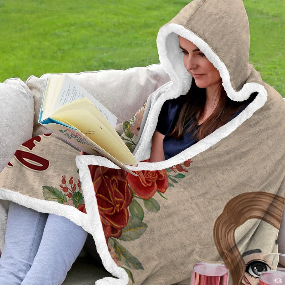 Artistic visual chart showcasing charming bookworm design elements and vintage floral motifs.