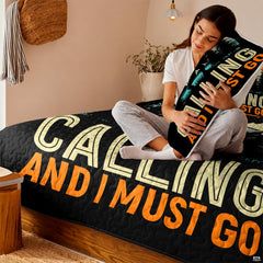 thematic accent bedroom scene featuring retro outdoor day bed set styling with Bigfoot landscape artwork.