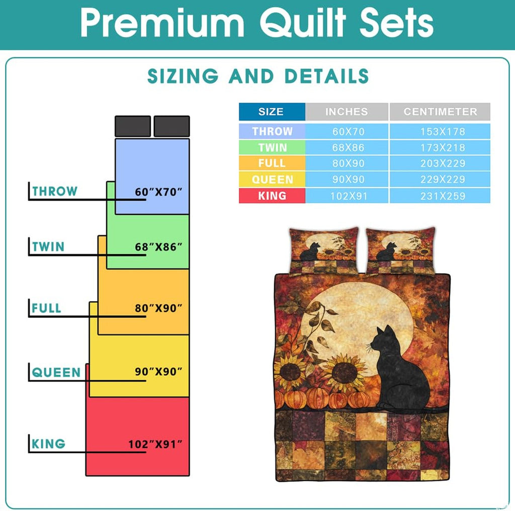Folded presentation of autumn bedding set demonstrating sharp graphic print clarity and rich earthy color saturation.