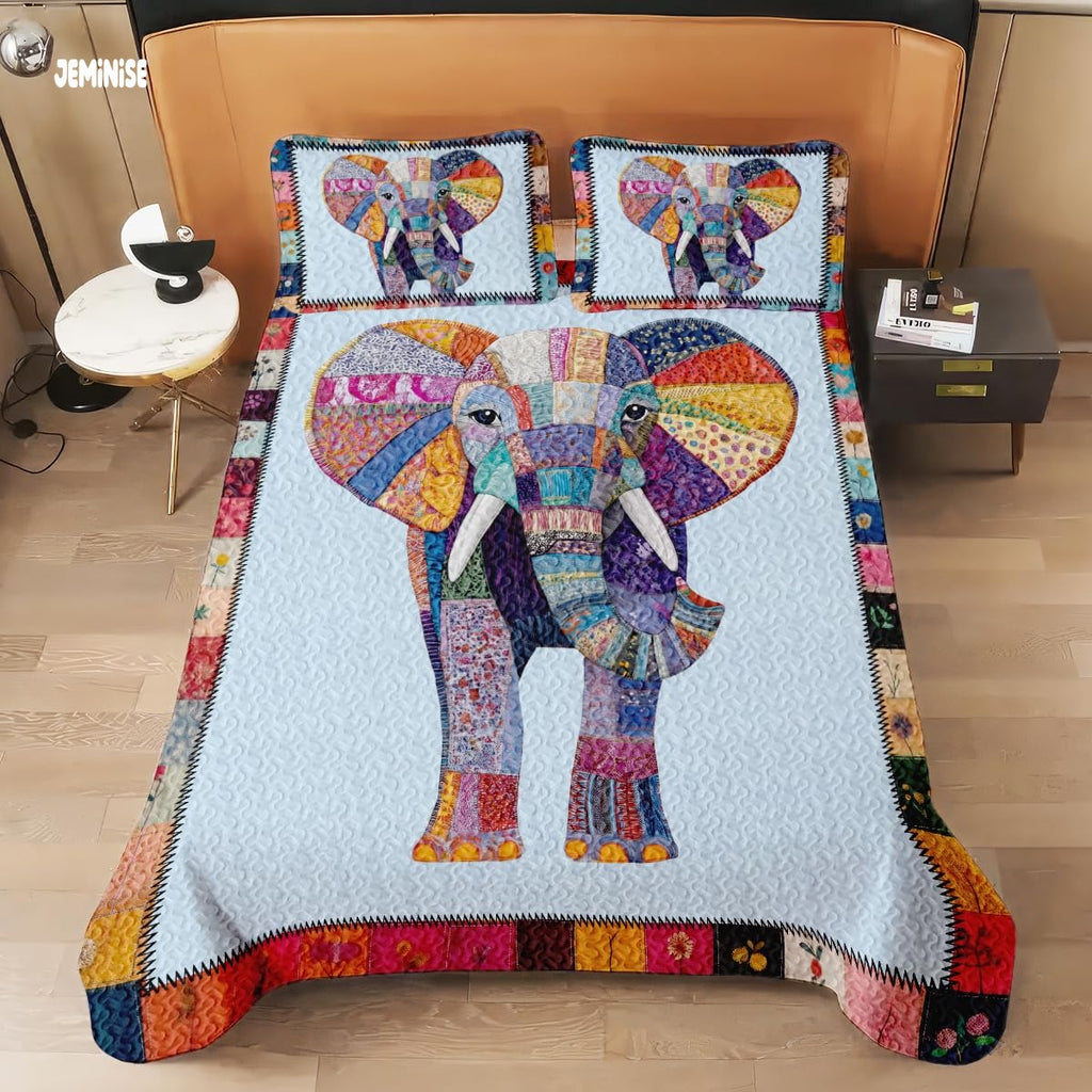 Jeminise Cat Farmhouse Quilt Set, Cozy Animal Bedding