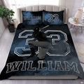 Personalized Dark Baseball Player Bedding Set Full Twin Queen King, Boys Twin Bedding Sports Baseball Players Bedspread Microfiber Ultra Soft Lightweight