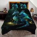 Custom Fantasy Dragon Sitting in Profile Comforter