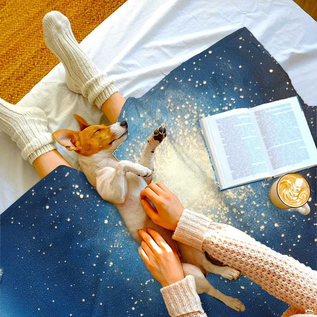 Bedroom decor styled with fantasy celestial night sky wattpad inspired dragon and mountain artwork.