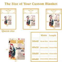 Personalized Watercolor Basketball Players Dunking Blanket