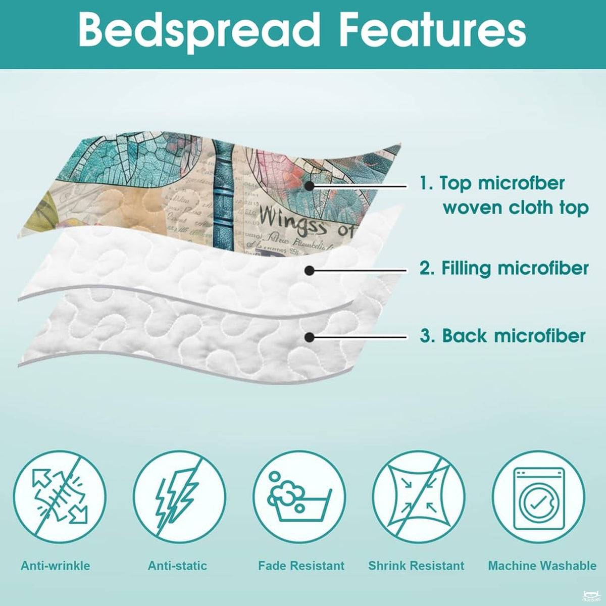Dragonfly bedding construction infographic