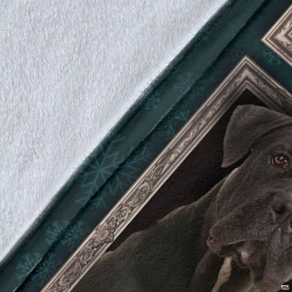 thematic accent bed perspective showcasing grand Cane Corso gallery wall theme in soft room light.