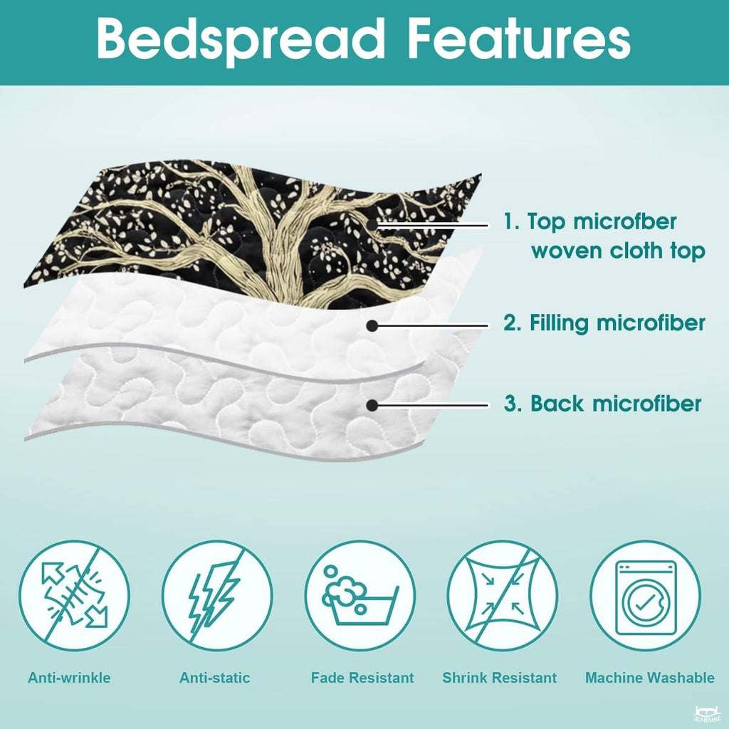 Personalized Vintage Yggdrasil Tree of Life Quilt Sets
