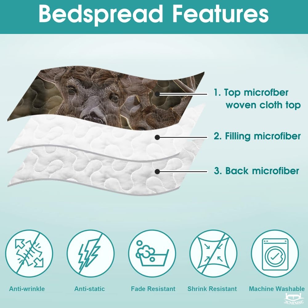 Personalized Wildlife Deer Couple in Forest Comforter