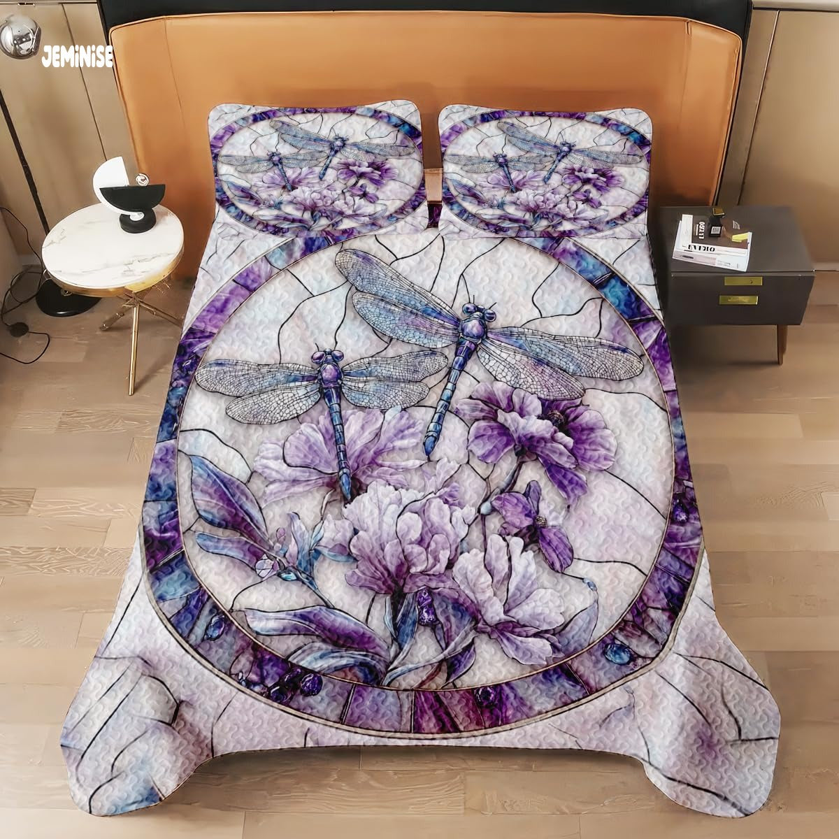 Jeminise Cat Farmhouse Quilt Set, Cozy Animal Bedding