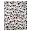 Dogo Argentino dog breed pattern blanket featuring all-over collage of expressive white canine faces.