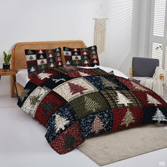Christmas Bedding Quilt – Soft Microfiber Holiday Bedspread, Lightweight Winter Bedding, Cozy Xmas Quilts for Couch, Bedroom & Seasonal Home Decorations (Christmas Quilt-DS01)