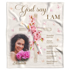 Uplifting scripture affirmations and Bible verses on throw blanket