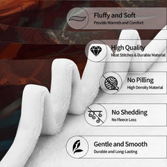 Texture detail diagram displaying the plush sherpa and fleece layers of the dragon blanket.