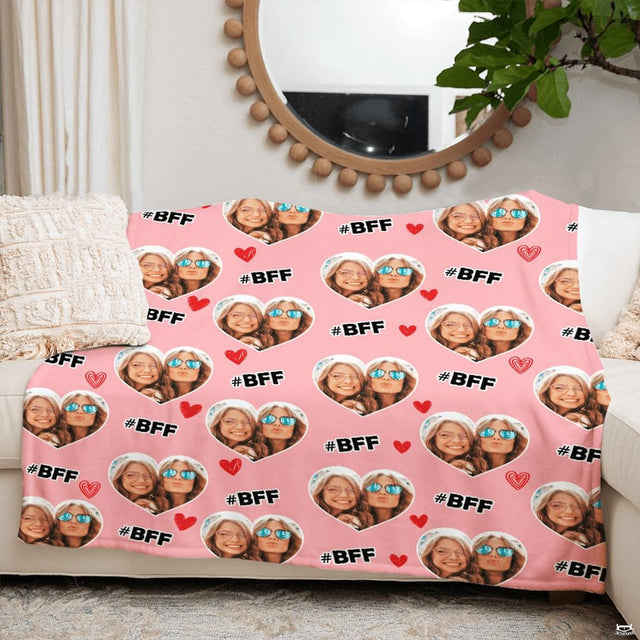 Close-up of heart-shaped frames and red sketched doodles on Jeminise bedding.