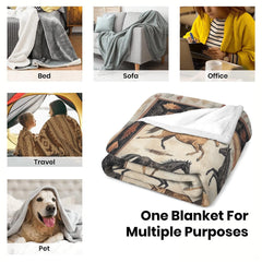 Southwest equestrian bedding showcasing dynamic horses and geometric decorative accents.