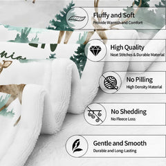 Natural rustic bedroom decor featuring wilderness deer and pine tree bedding.